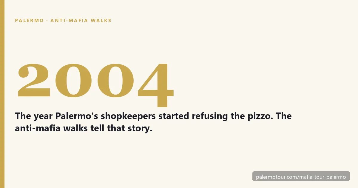 Mafia tour in Palermo: 2004, the year Palermo's shopkeepers began refusing the pizzo, the story the anti-mafia walks tell